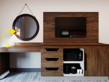 Guest Room_Hampton Inn_Hospitality Design Firm in Massachusettes_by Russell and Dawson