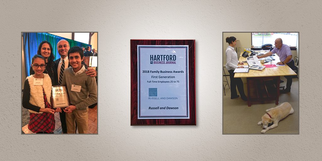 Hartford, CT based architecture firm Russell and Dawson wins “2018 Family Business Award"