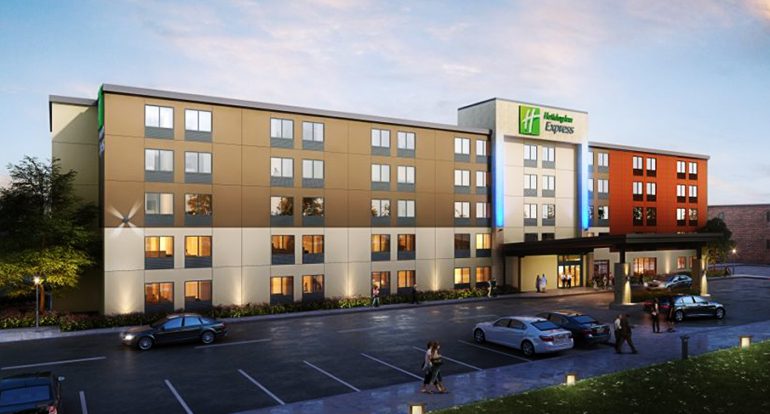 Exterior Rendering_Design_Holiday Inn Express_Hotel Design Services in Massachusettes_by Russell and Dawson