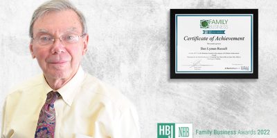 Dan Lyman Russell founder of Russell and Dawson awarded by achievement award by Hartford business journal