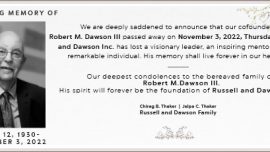 ROBERT M. DAWSON III