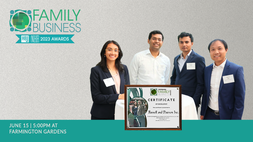 Photo of Russell-and-Dawson-Inc.-Honored-with-2023-Family-Business-Award-by-the-Hartford-Business-Journal