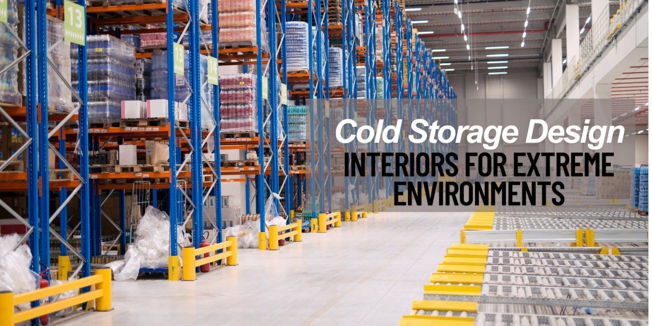 warehouse interior design for cold store in usa for factory owner, healthcare industry, food industry.