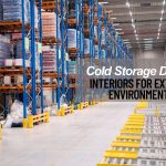 warehouse interior design for cold store in usa for factory owner, healthcare industry, food industry.